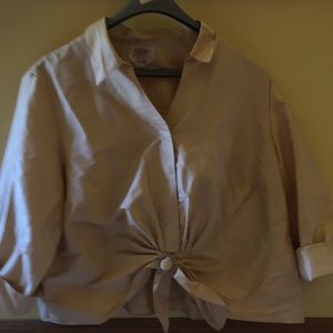 Woman’s dressy top Talbots with bling clasp